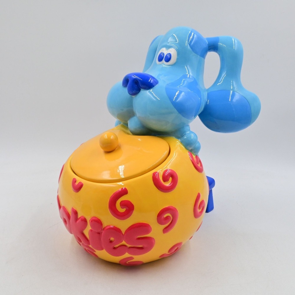 Viacom Blue's Clues Ceramic Cookie Jar Vintage Nickelodeon Dog Character Pot
